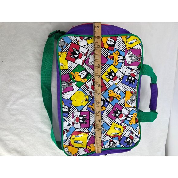 Looney Tunes Vintage Kids Duffel Bag 1995 Bugs Bunny Daffy Duck Sylvester - Picture 3 of 10